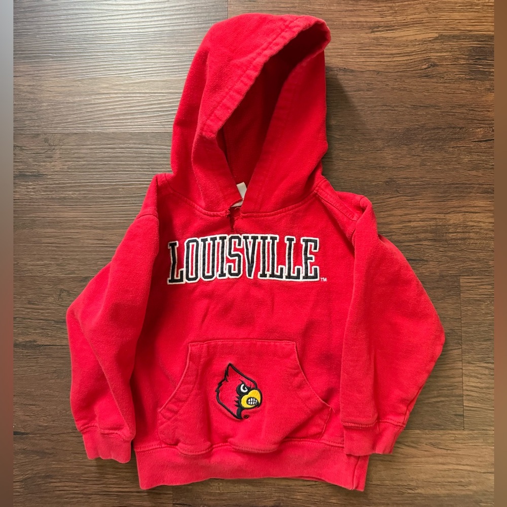 NCAA Little King Louisville Cardinals Toddler‎ 4T Red Hoodie
